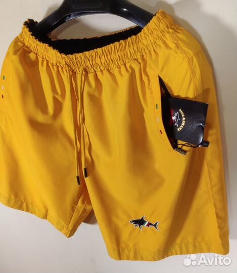 Плавательные мужские шорты желтые