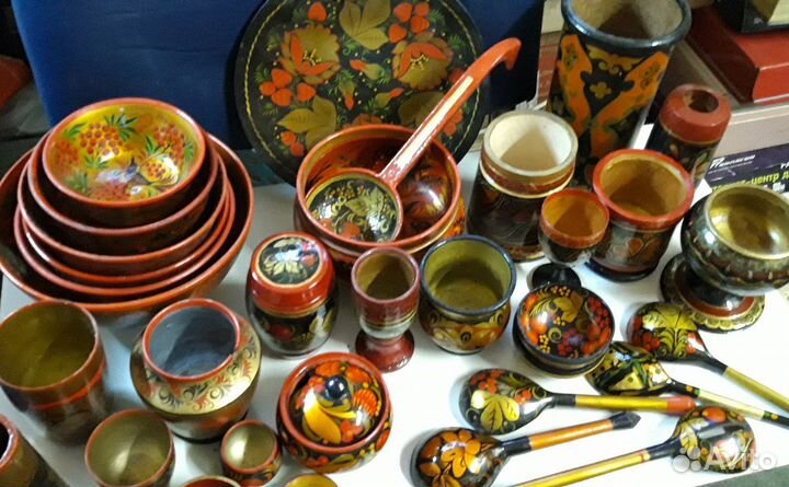 Набор хохломы 70 предметов