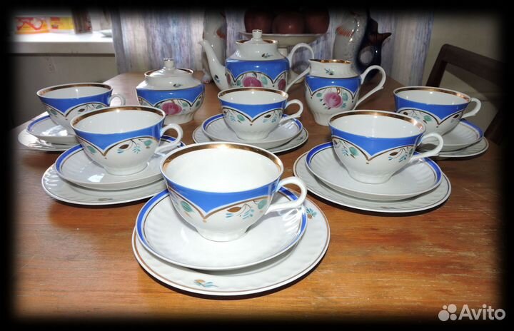 Старый чайный сервиз Дулево в состоянии нового