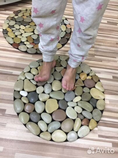 Массажный ортоподичиский коврик из морской гальки