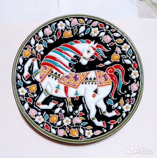 Тарелка декоративная керамика крымская