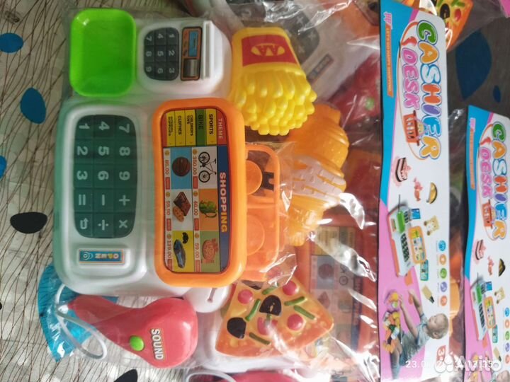 Детская касса, набор овощей в подарок