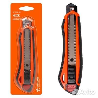 Нож с выдвижным сменным лезвием 18мм (at-sok-02) a