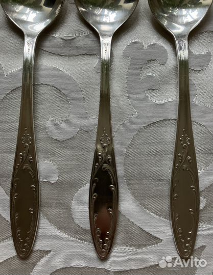 Ложки десертные мельхиор мнц Кольчугино 3шт