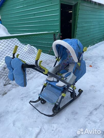 Сани коляска детские ника