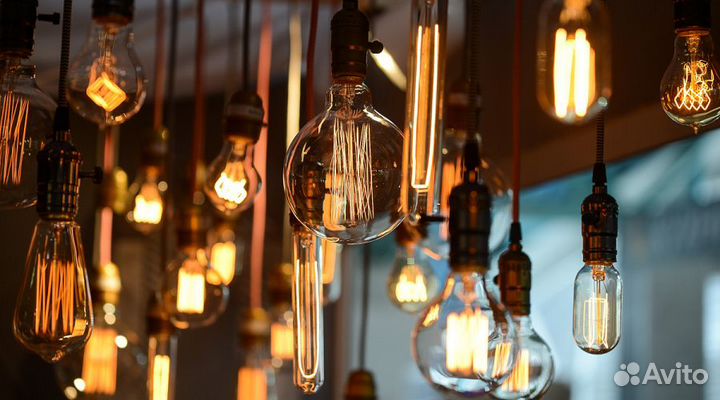 Ретро лампы накаливания Эдисона G125 G90 G80