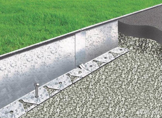 Бордюр стальной оцинкованный