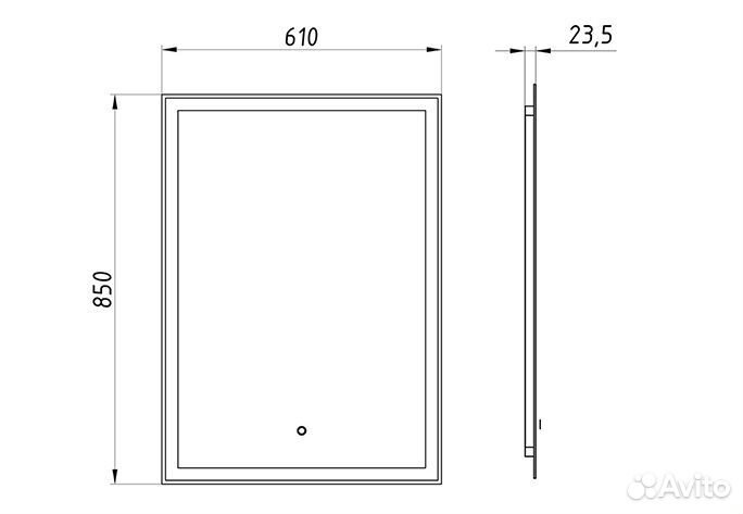 Зеркало ASB-Mebel Марика 60 с подсветкой