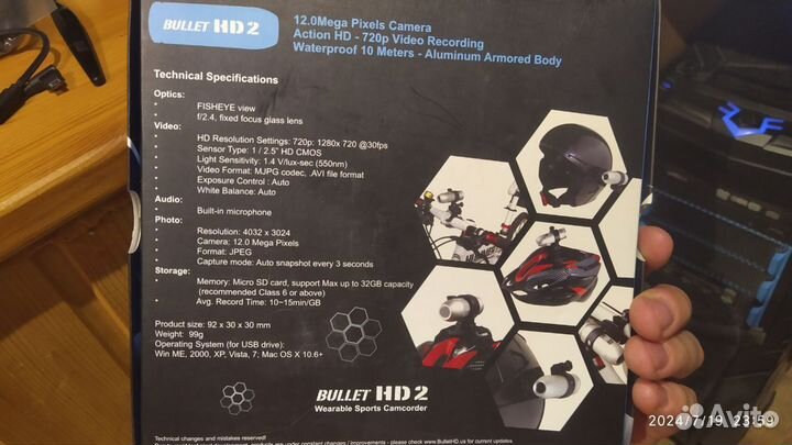 Экшн камера Bullet HD2