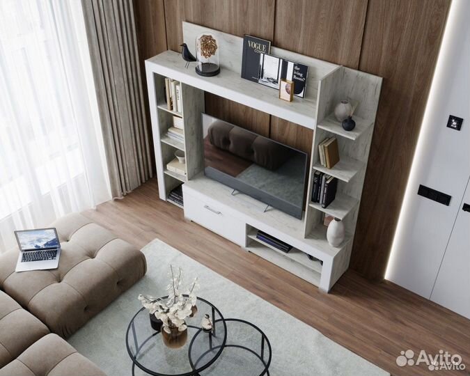 Гостиная Васанта сноу/дуб крафт белый, наличие