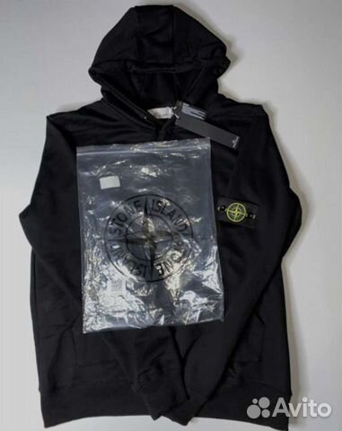 Зип худи stone island черная