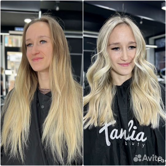 Модель на окрашивание волос