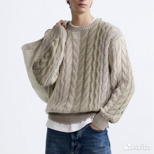 Свитер мужской zara, размер M (48)