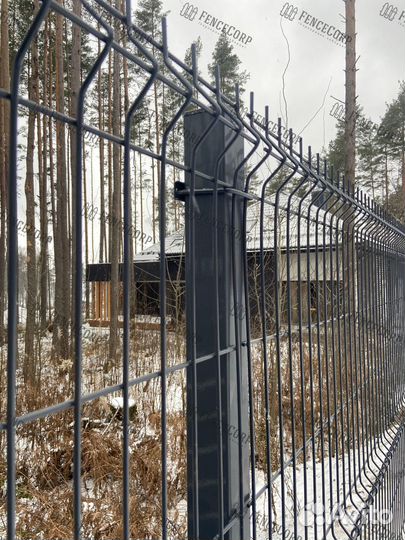 Забор сетка 3Д Гиттер 3 мм. 1.7 метра под ключ