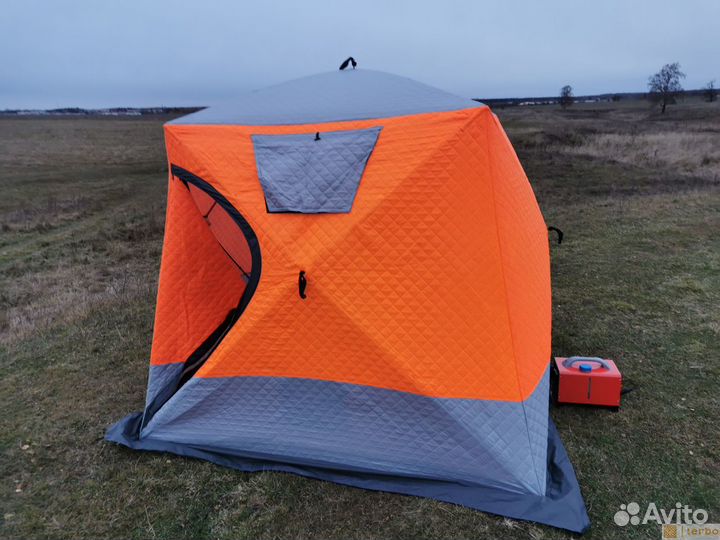 Зимняя палатка Terbo куб для рыбалки 2,4х2,4 х 2м