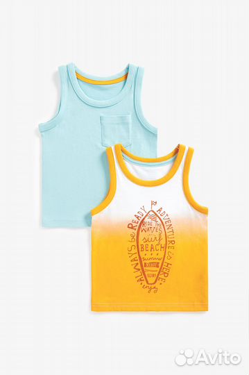 Майки 2 шт. Mothercare для мальчика, 116 см (6 лет)