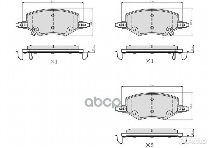 Колодки тормозные JAC J7 20- передние B1120015