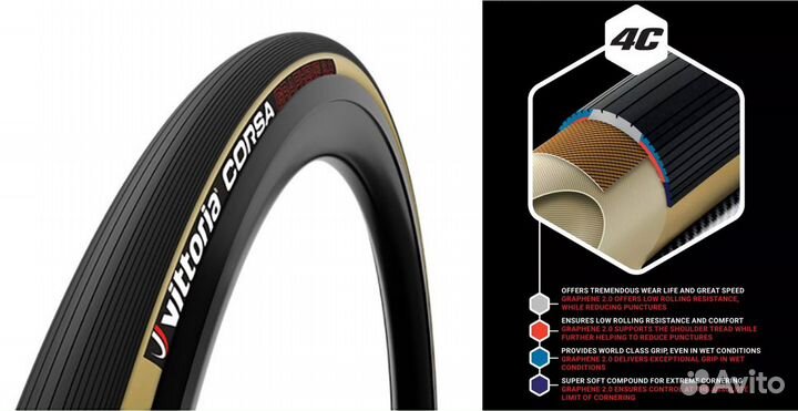 Шоссейные покрышки Vittoria Corsa G2.0 (25мм)