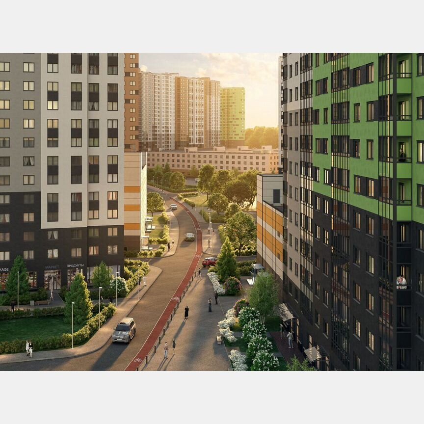 2-к. квартира, 54,1 м², 5/21 эт.