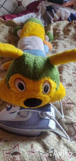 Мягкая игрушка гусеница большая