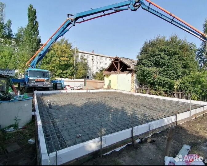 Фундамент бетонные работы отмостки заезды