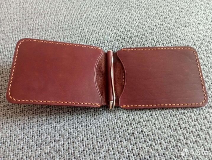 Зажим для денег из натуральной кожи