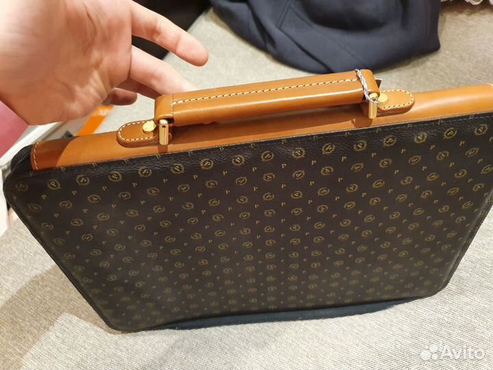 Новый кожанный Мужской портфель Pollini