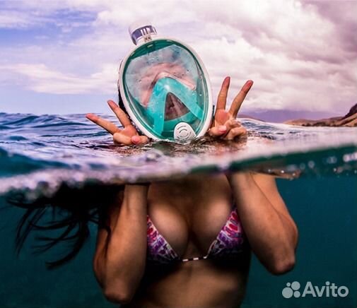 Маска для дайвинга easybreath зеленая