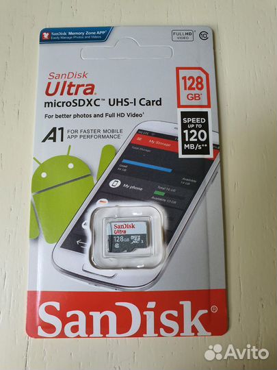 Карта памяти MicroSD Sandisk Ultra 128gb