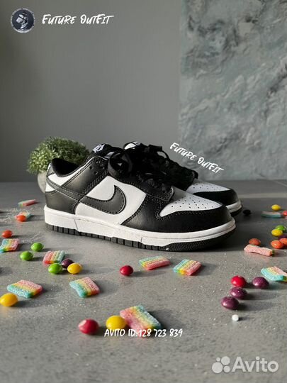 Кроссвоки Nike dunk low Black White