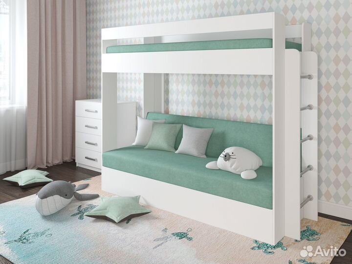 Двухъярусная кровать с диваном