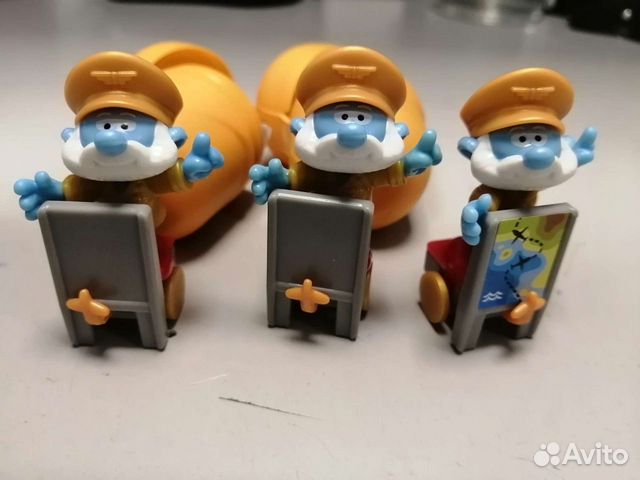 Смурфики киндер сюрприз Папа Смурф