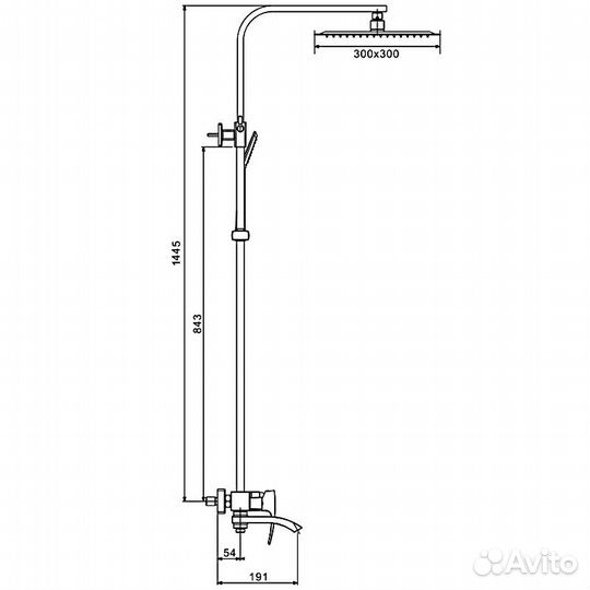 Душевая стойка со смесителем gappo G2407-11