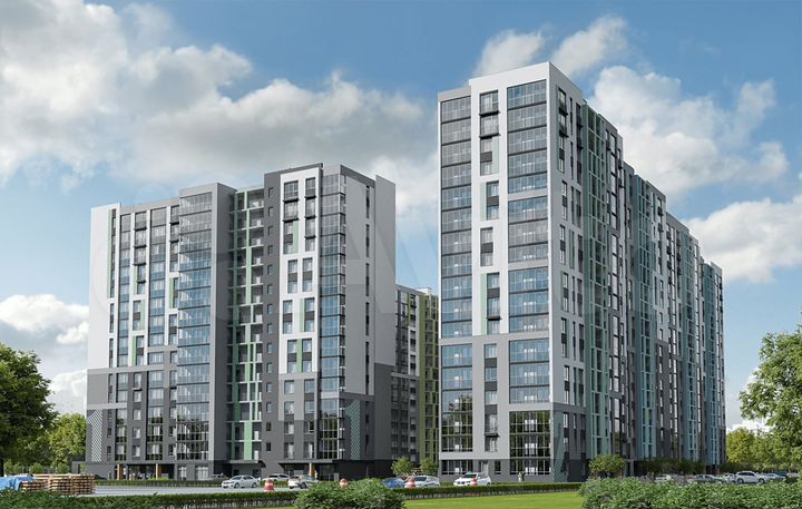 2-к. квартира, 69,4 м², 12/15 эт.