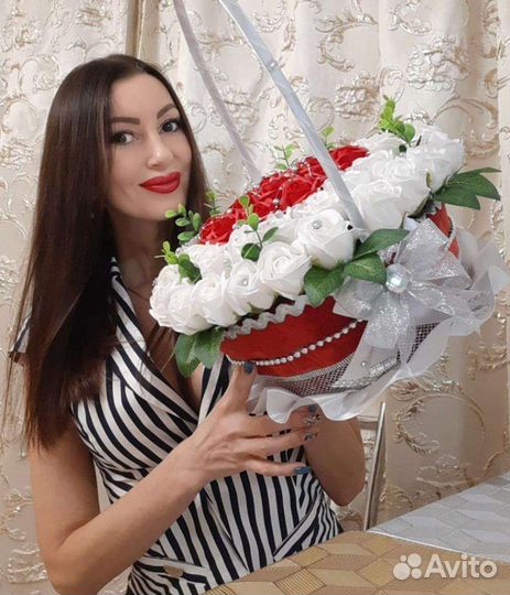 Букет из мыльных роз