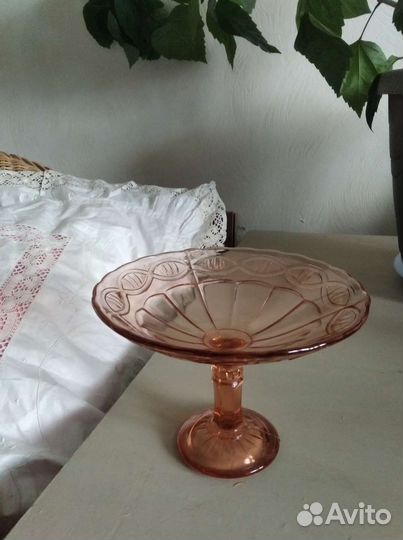 Ваза для фруктов на ножке СССР