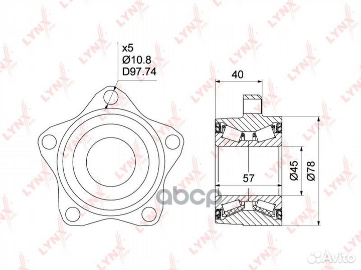 Подшипник ступицы колеса пер ford transit 2.2D