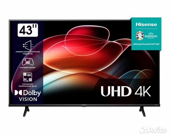 Ultra HD (4K) LED телевизор 43" Hisense 43A6K