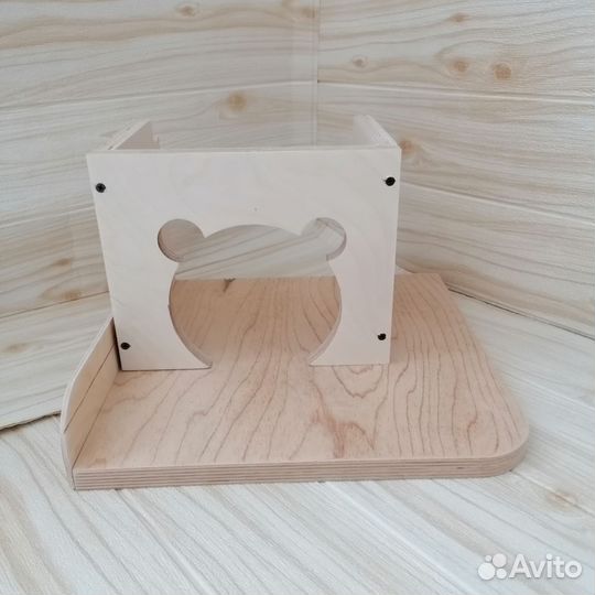 Домик, полка, беговое колесо, клетка для шиншиллы