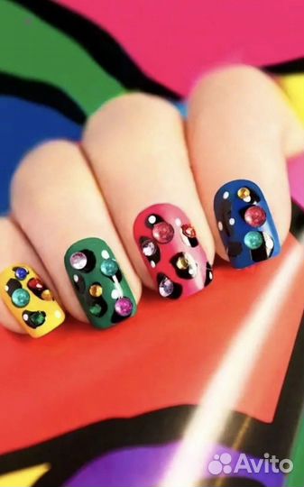 Стразы самоклеящиеся разноцветные