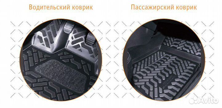 Ковры в салон Toyota Wish 2003-09 4WD Пр руль