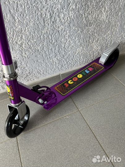 Самокат двухколёсный фиолетовый