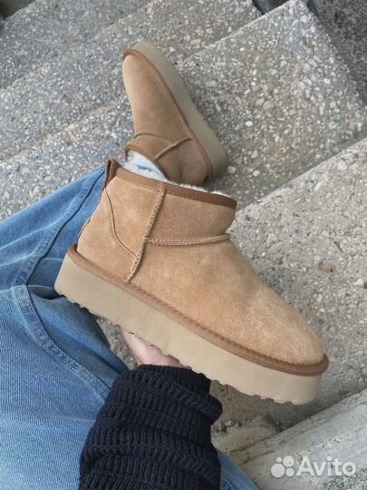 UGG Mini Platform Beige женские (Арт.4354)