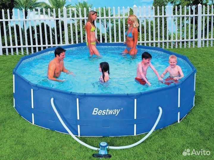 Каркасный бассейн bestway 366х76 с фильтром новый