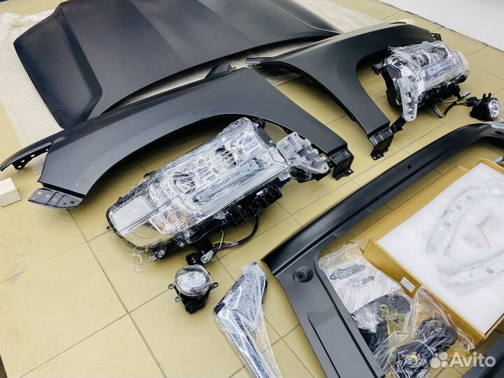 Обвес рестайлинга Toyota Land Cruiser 200, в сборе