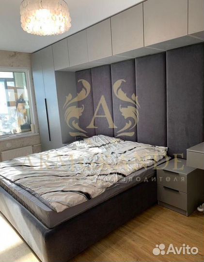 Кровать с мягким изголовьем на заказ