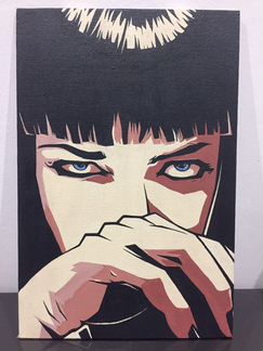 Картина акрилом «Криминальное чтиво»