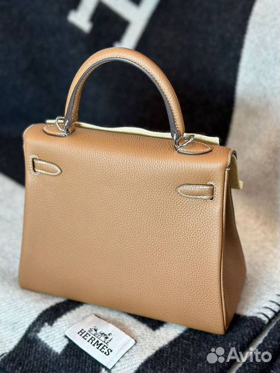 Сумка hermes kelly 25 togo gold