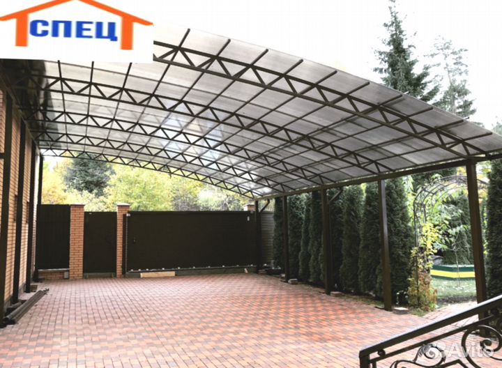 Навес для авто, 5 дней, 8х8 w-6742