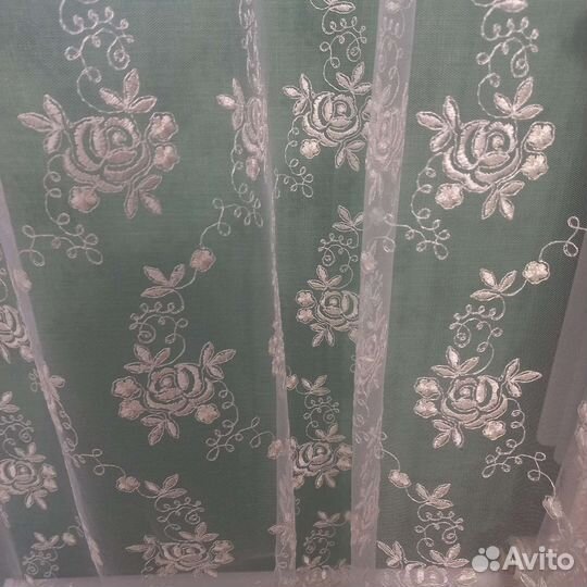 Тюль с вышивкой Турция новая
